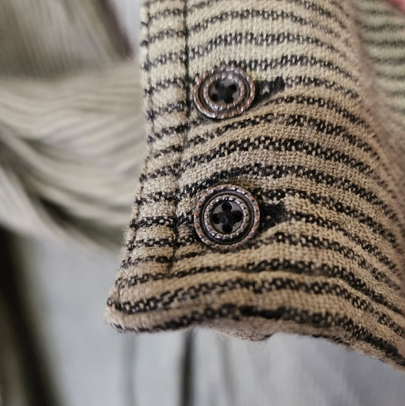 Free People On The Road Striped Olive High-Low Tunic Top - Picture 11 of 15